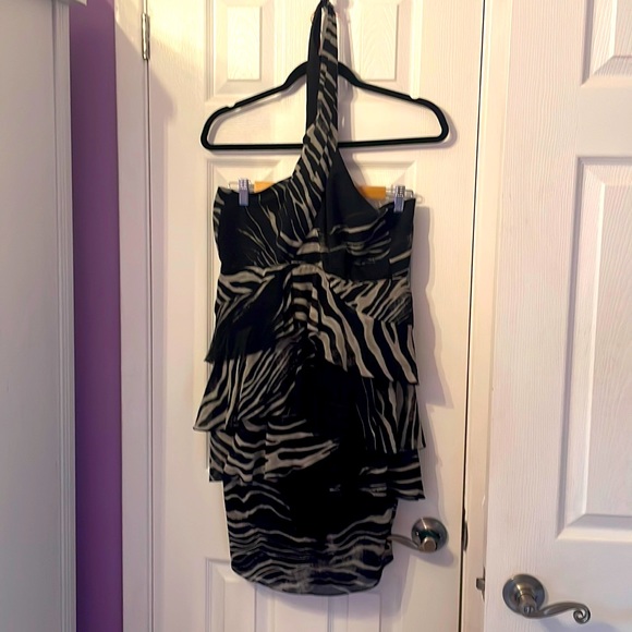 Zara halter zebra print dress - Picture 1 of 11